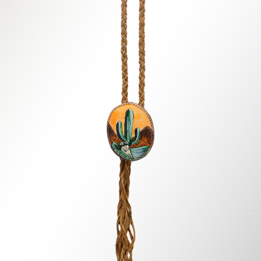American Darling Hand Painted Braided Genuine Leather Jewelry Necklace Handmade Necklaces Timeless Piece for a Style