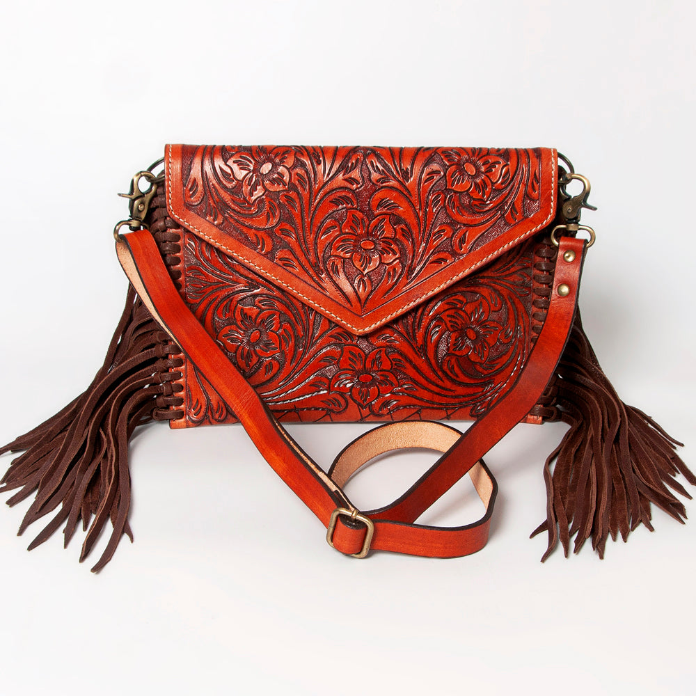 American Darling Envelope Hand Tooled Genuine Leather Women Bag Western Handbag Purse