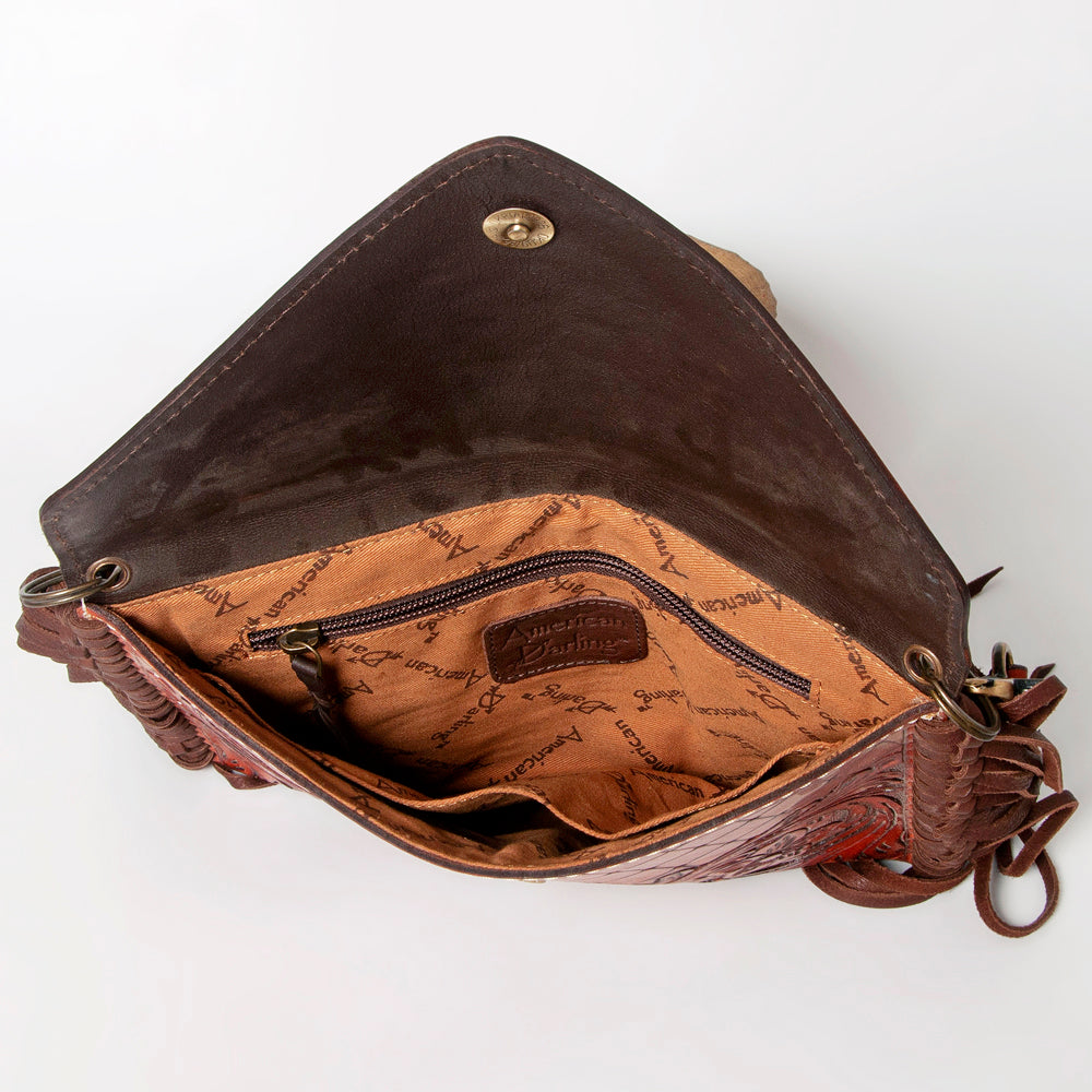 American Darling Envelope Hand Tooled Genuine Leather Women Bag Western Handbag Purse
