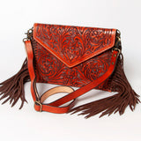 American Darling Envelope Hand Tooled Genuine Leather Women Bag Western Handbag Purse