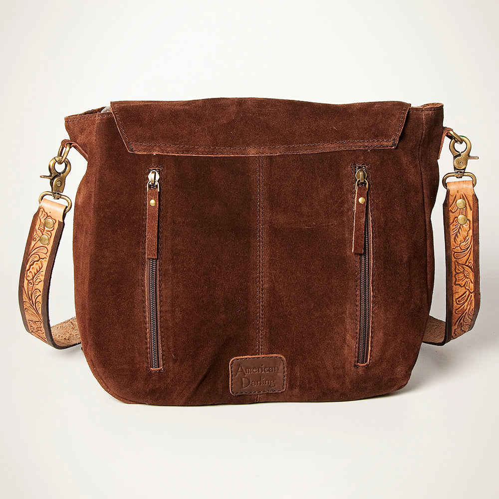 American Darling Cross Body Suede Hand Tooled full grain Leather Western Women Bag Handbag Purse | Crossbody for Cute