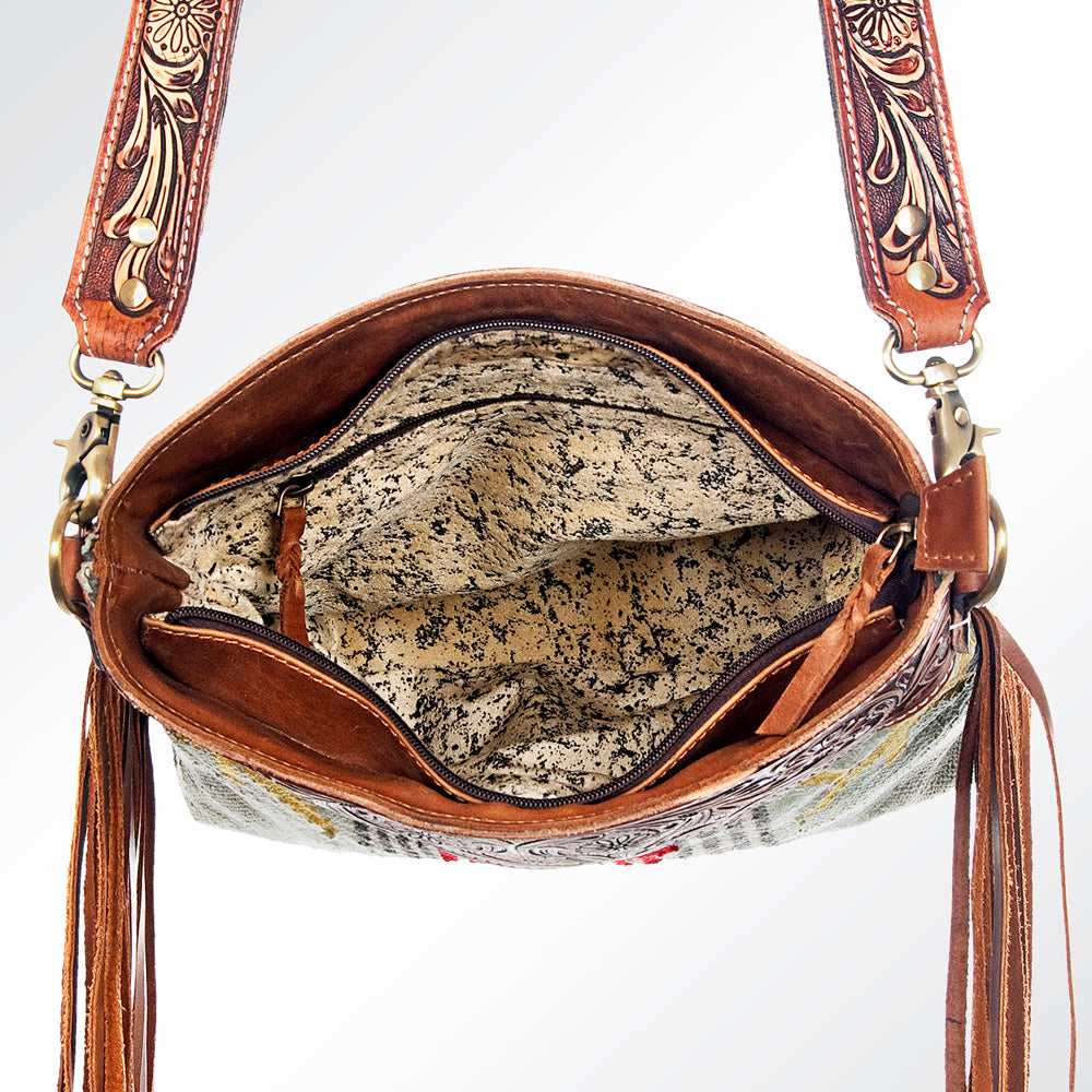 American Darling Cross Body Hand Tooled Saddle Blanket Genuine Leather Western Women Bag Handbag Purse | Crossbody for |Cute