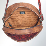 American Darling ADBGK116 Canteen Hand Tooled Genuine Leather Women Bag Western Handbag Purse
