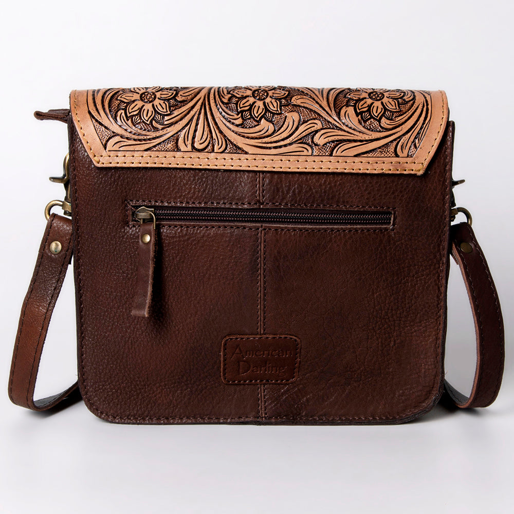 American Darling Cross Body Hand Tooled Hair On-Genuine Leather Western Women Bag Handbag Purse | Crossbody for Cute