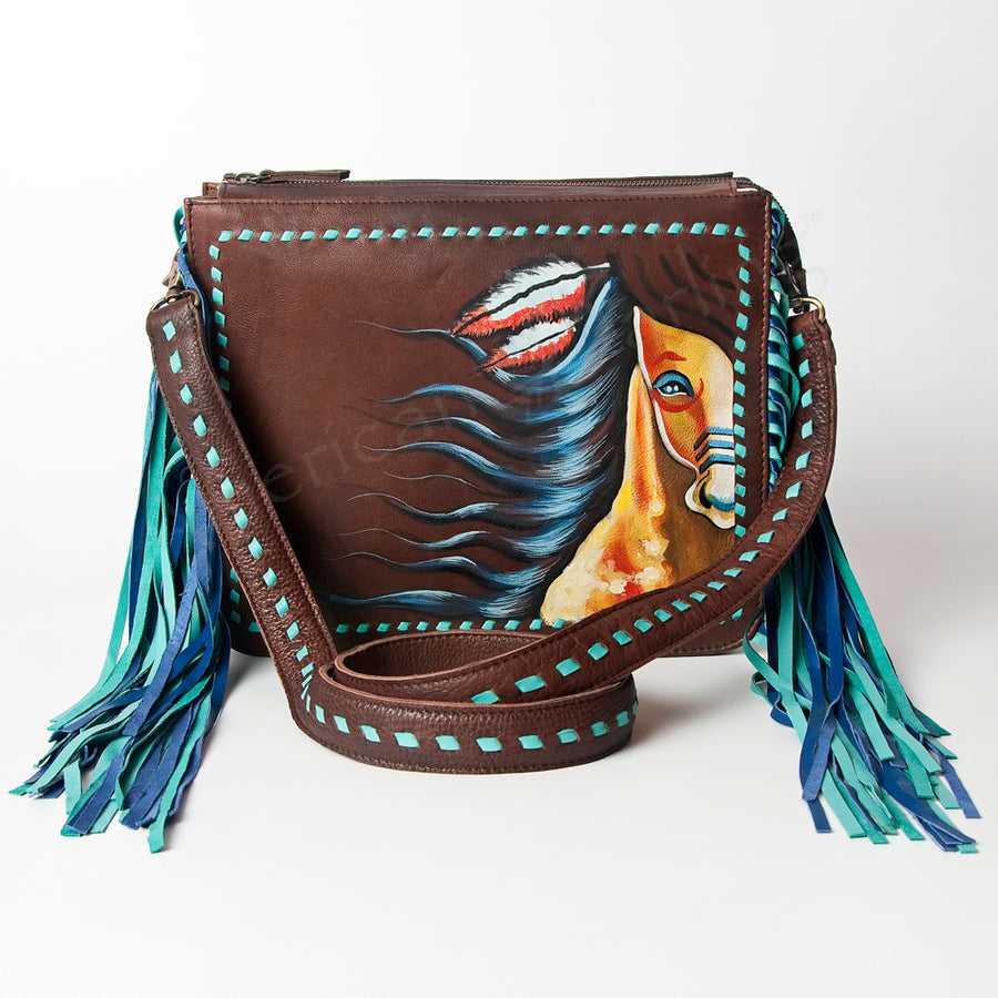 American Darling Cross Body Full Grain Genuine Leather Western Women Bag | Black Handbag Purse Crossbody for Cute