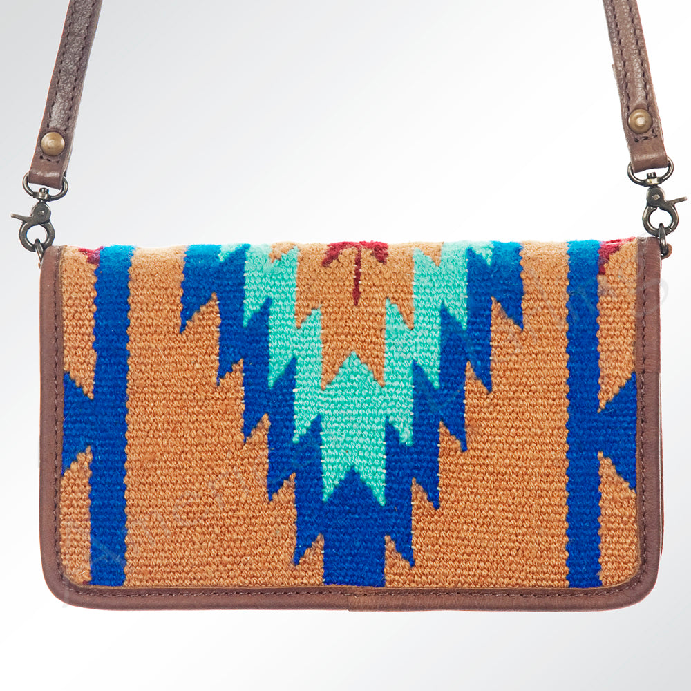 American Darling ORGANISER Upcycled Wool Genuine Leather women bag western handbag purse