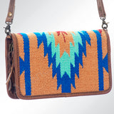 American Darling ORGANISER Upcycled Wool Genuine Leather women bag western handbag purse