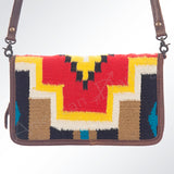 American Darling ORGANISER Upcycled Wool Genuine Leather women bag western handbag purse