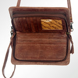 American Darling ADBG485D20 Organiser Saddle Blanket Genuine Leather Women Bag Western Handbag Purse