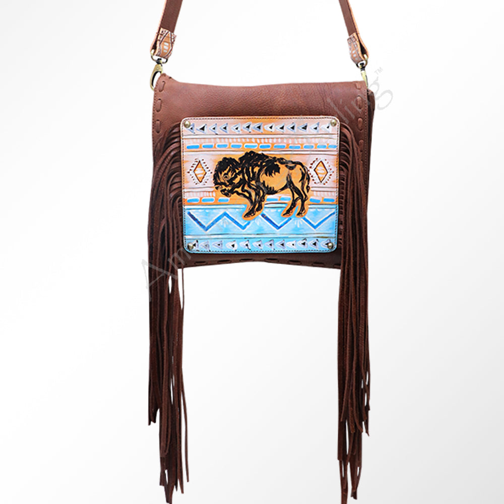 American Darling Crossbody Hand Painted Full Grain Genuine Leather Western Women Bag Handbag Purse |