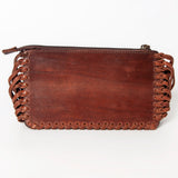American Darling ADBGK119 Wristlet Hand Tooled Genuine Leather Women Bag Western Handbag Purse