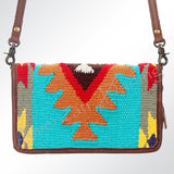 American Darling ORGANISER Upcycled Wool Genuine Leather women bag western handbag purse