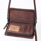 American Darling ORGANISER Upcycled Wool Genuine Leather women bag western handbag purse