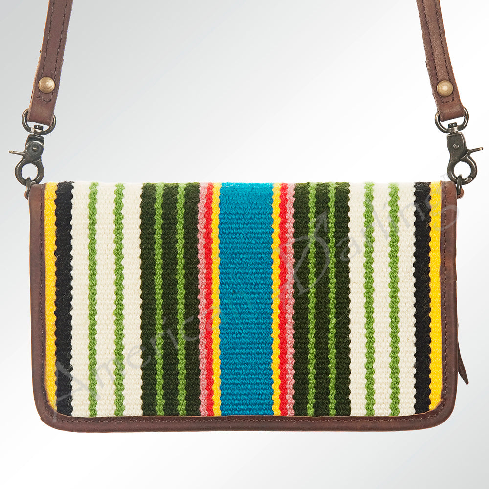 American Darling ORGANISER Upcycled Wool Genuine Leather women bag western handbag purse