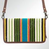 American Darling ORGANISER Upcycled Wool Genuine Leather women bag western handbag purse