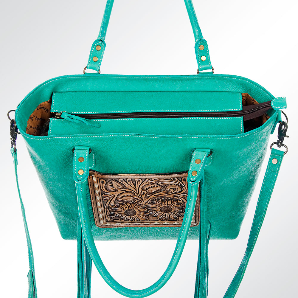 American Darling Tote Hand Tooled Genuine Leather Western Women Bag Handbag Purse | College Casual Travel Bags