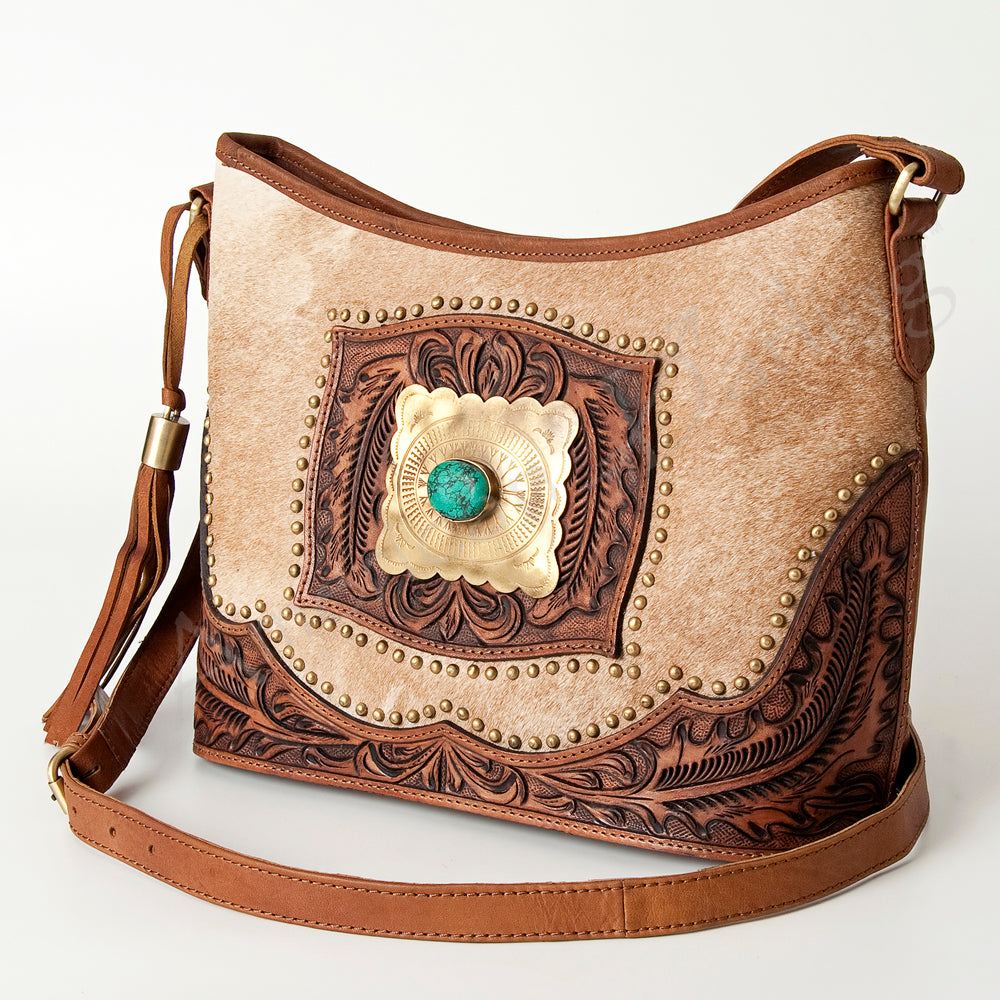 American Darling Messenger Hand Tooled Genuine Leather Western Women Bag Handbag Purse | Cute