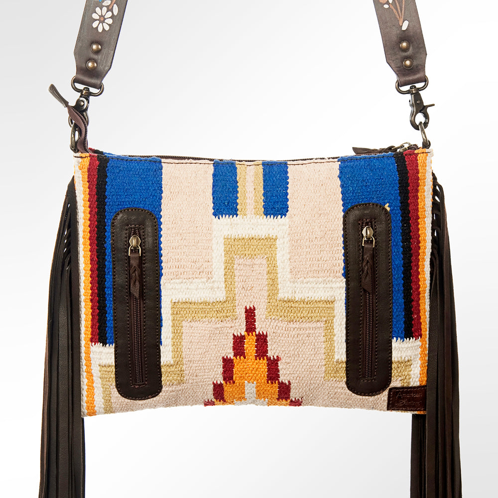 American Darling Cross Body Saddle Blanket Genuine Leather Western Women Bag Handbag Purse | Crossbody for Cute