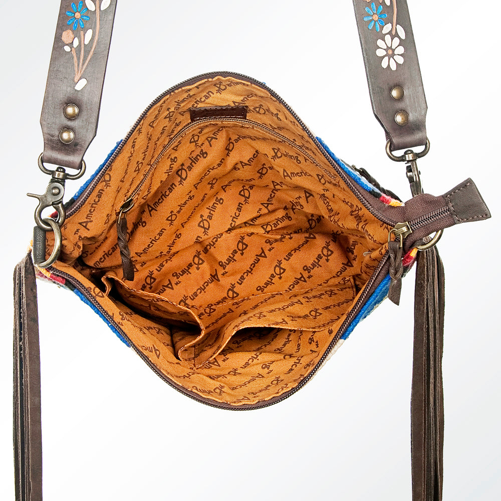 American Darling Cross Body Saddle Blanket Genuine Leather Western Women Bag Handbag Purse | Crossbody for Cute
