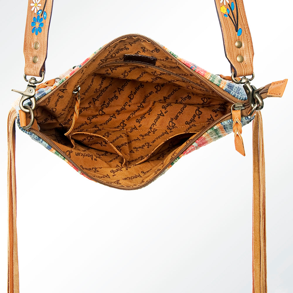 American Darling Cross Body Saddle Blanket Genuine Leather Western Women Bag Handbag Purse | Crossbody for Cute