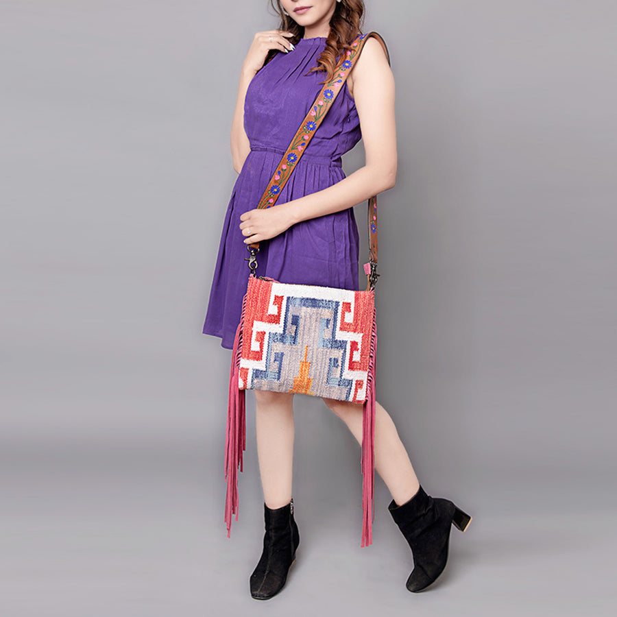 American Darling Cross Body Saddle Blanket Genuine Leather Western Women Bag Handbag Purse | Crossbody for Cute