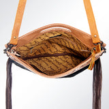 American Darling ADBGS146O Clutch Hand Tooled Hair On Genuine Leather Women Bag Western Handbag Purse