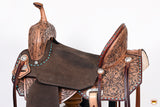 Hilason Western Horse Flex Tree Barrel Trail In American Leather Saddle Brown