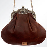 American Darling ADBG633C Coin Purse Hand Tooled Hair On Genuine Leather Women Bag Western Handbag Purse