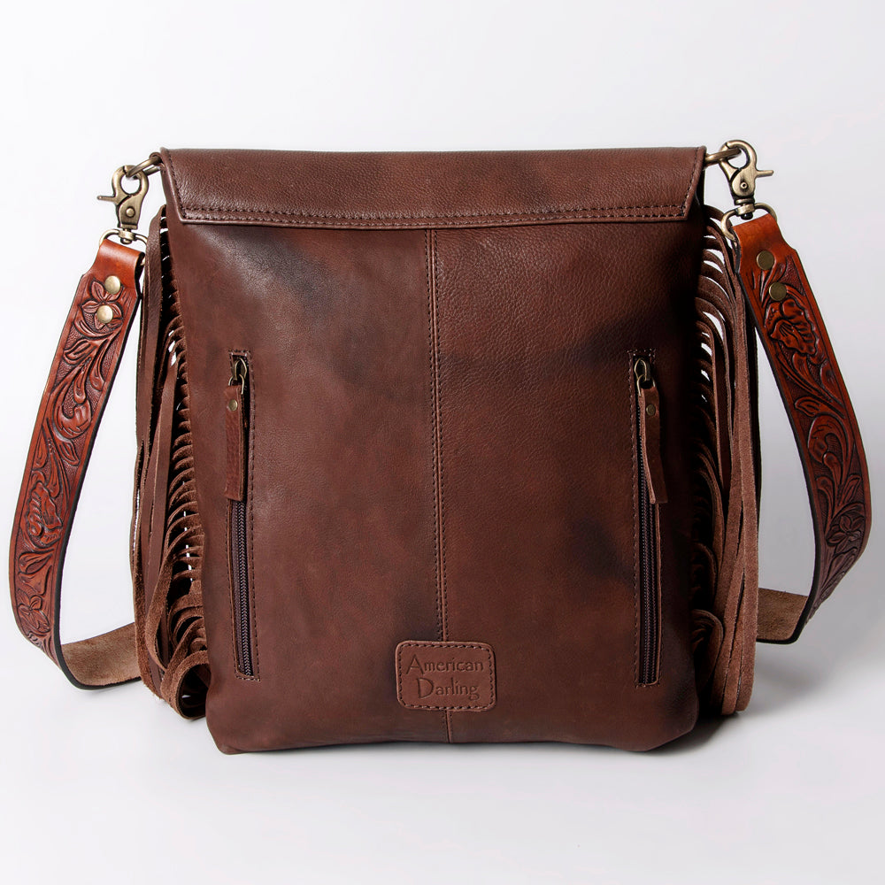 American Darling Large Crossbody Hand Tooled Genuine Leather Western Women Bag Handbag Purse | for Cute