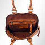 Spaghetti Western Swc123Acg Tote Vintage Handmade Drum Dyed Genuine European Cowhide Leather Women Bag Western Handbag Purse