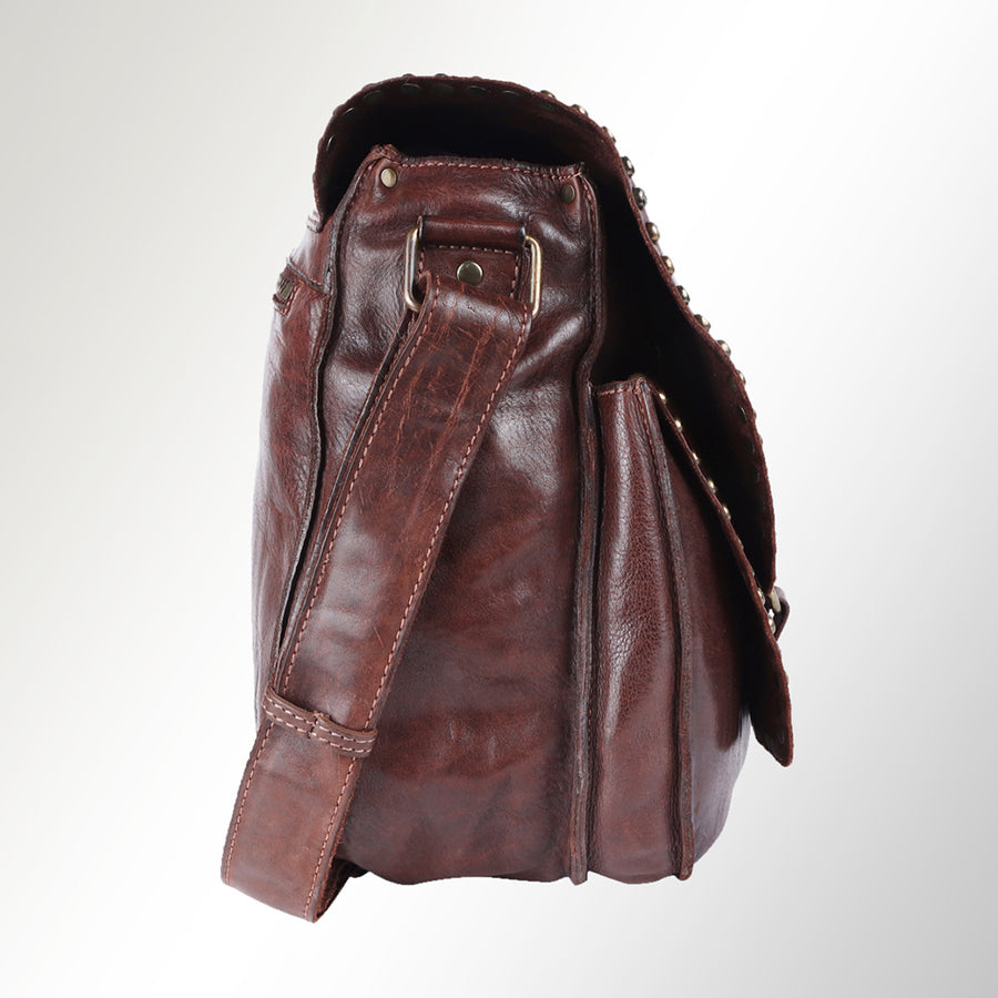 Spaghetti Western Swc157Acg Cross Body I Vintage Handmade Drum Dyed Genuine European Cowhide Leather Women Bag Western Handbag Purse