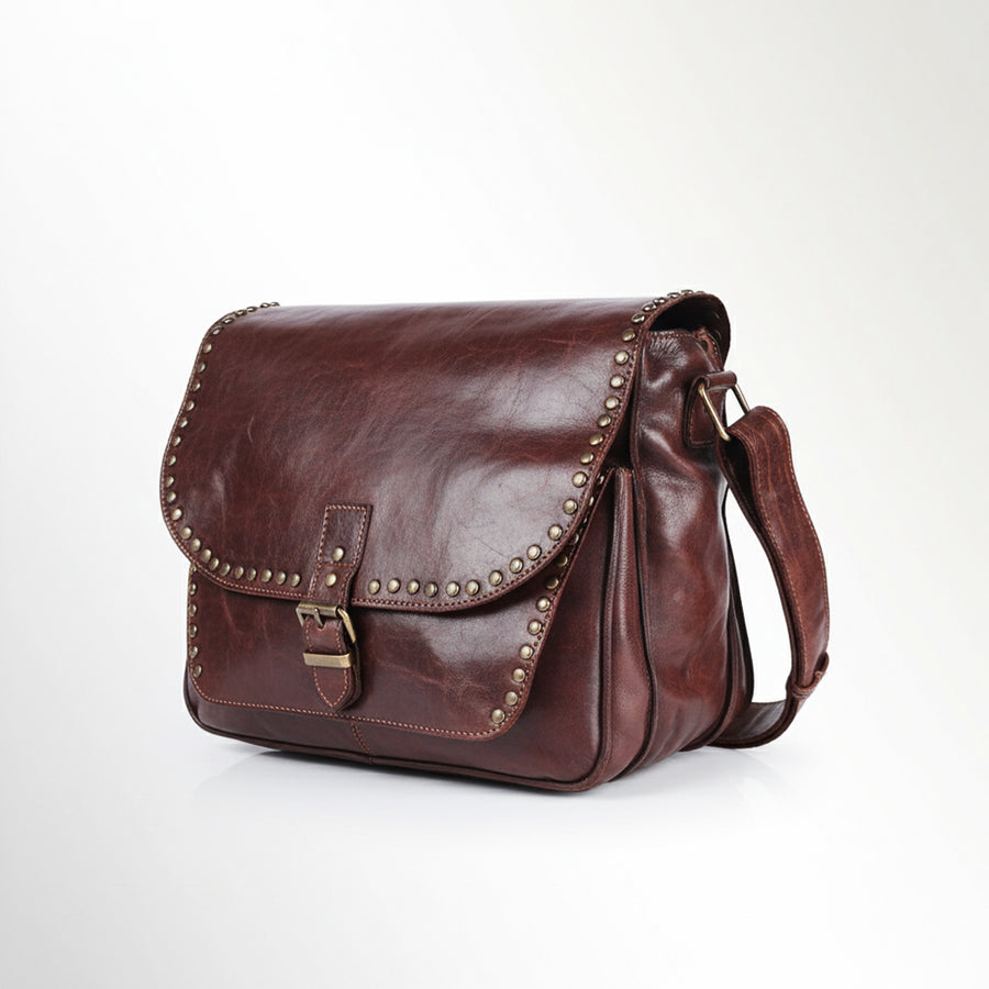 Spaghetti Western Swc157Acg Cross Body I Vintage Handmade Drum Dyed Genuine European Cowhide Leather Women Bag Western Handbag Purse