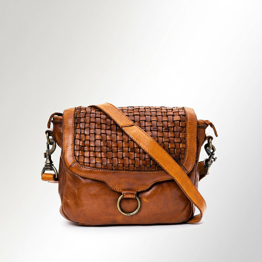Spaghetti Western Swc159Btan Envelope Vintage Handmade Drum Dyed Genuine European Cowhide Leather Women Bag Western Handbag Purse