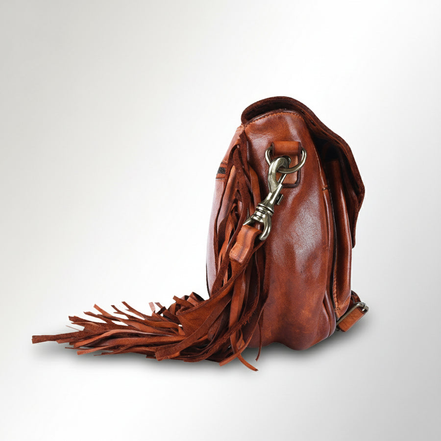 Spaghetti Western Swc164Atan Cross Body I Vintage Handmade Drum Dyed Genuine European Cowhide Leather Women Bag Western Handbag Purse