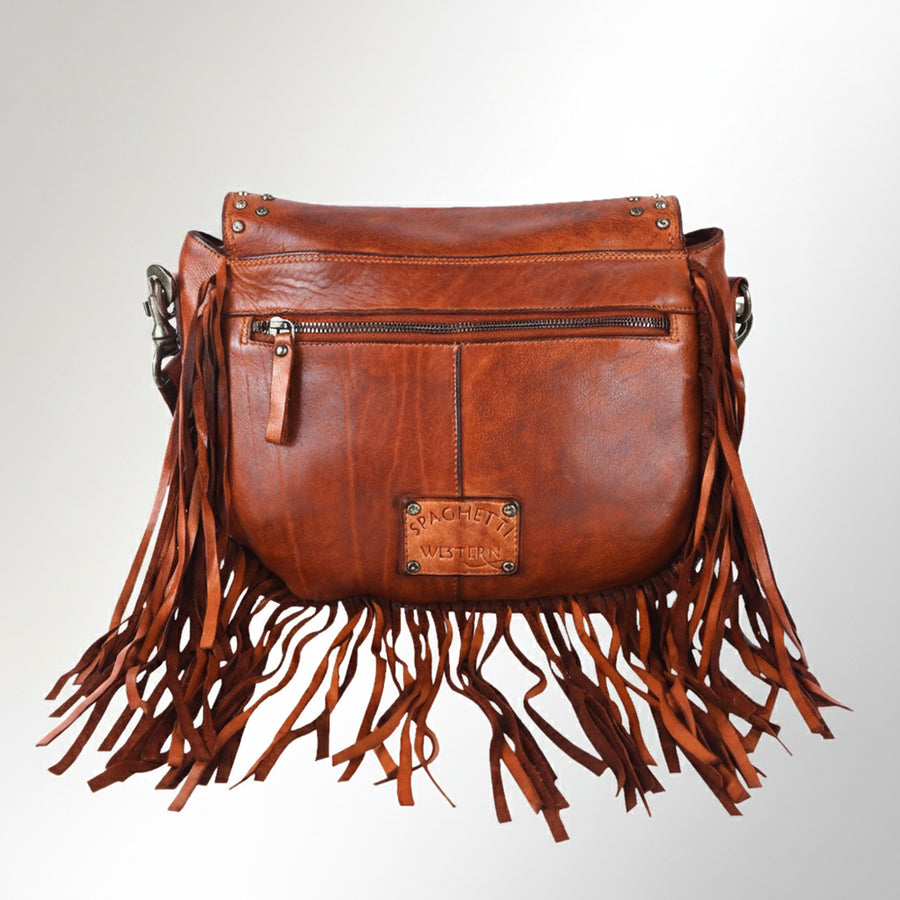 Spaghetti Western Swc164Atan Cross Body I Vintage Handmade Drum Dyed Genuine European Cowhide Leather Women Bag Western Handbag Purse