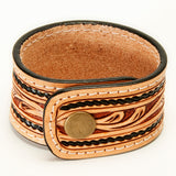 American Darling ADBRF152 Hand tooled carved Genuine Leather Bracelet women