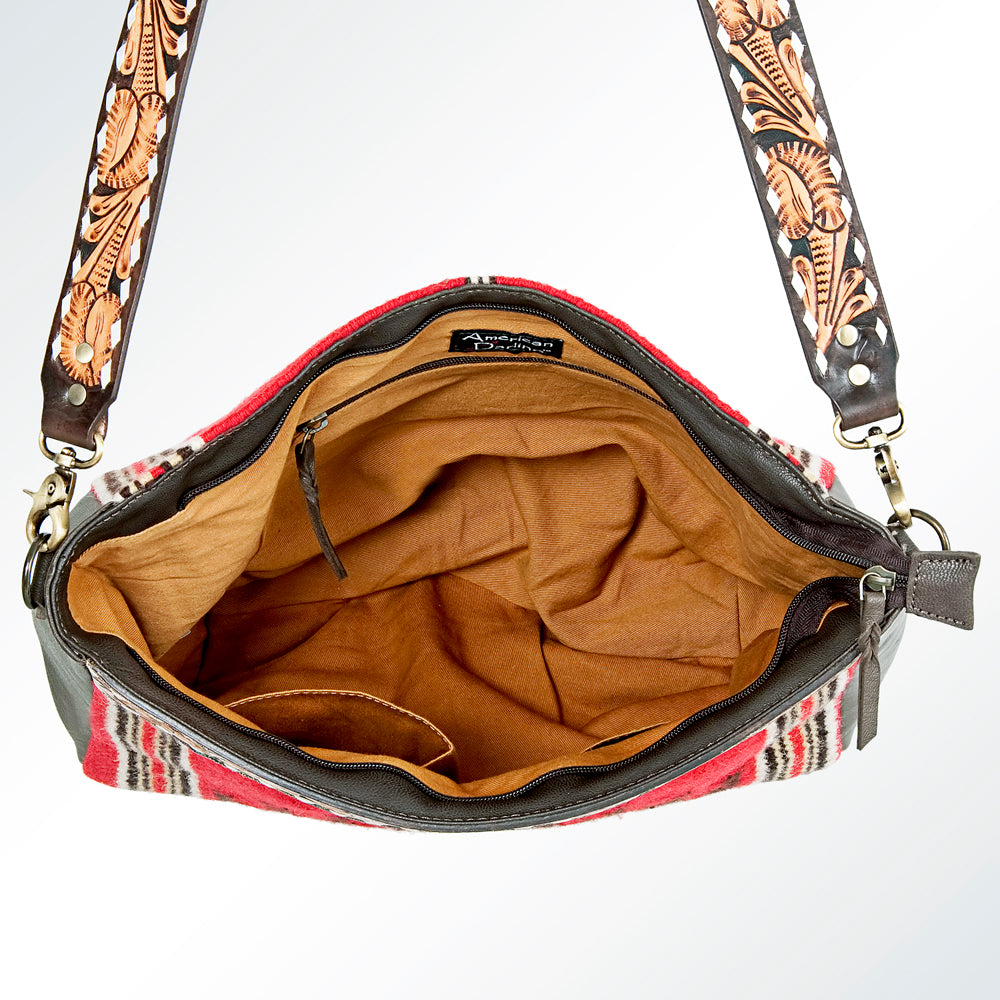 American Darling Crossbody Saddle Blanket Genuine Leather Western Women Bag Handbag Purse | Travel Bags College Casual