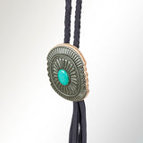 American Darling ADJW107B Braided Genuine Leather Jewelry Necklace with Concho