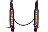 Hilason Western Horse Headstall Breast Collar Leather Beaded Inlay Brown