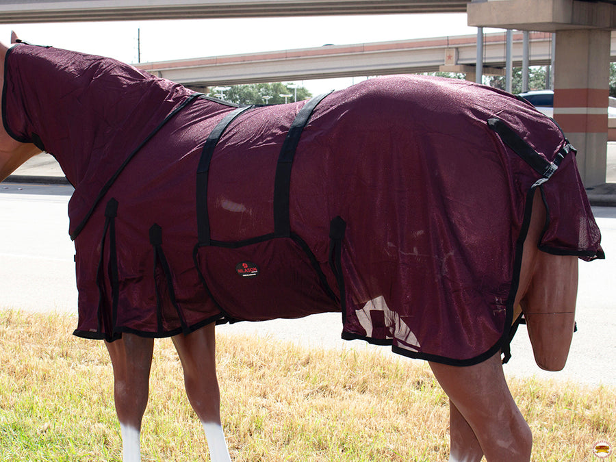 HILASON Horse Fly Sheet UV Protect Breathable Mesh Bug Mosquito Spring | Summer Horse Rug | Fly Rug
