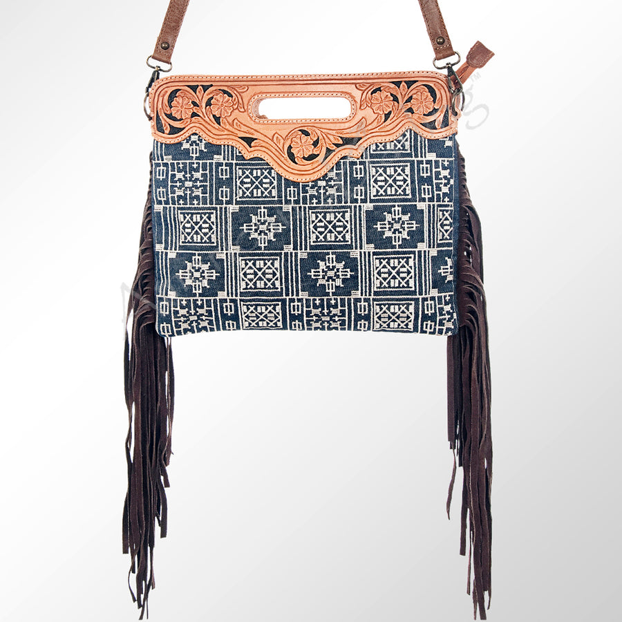 GIBGX158 American Darling Hand Tooled Genuine Leather Women Bag Western Handbag Purse