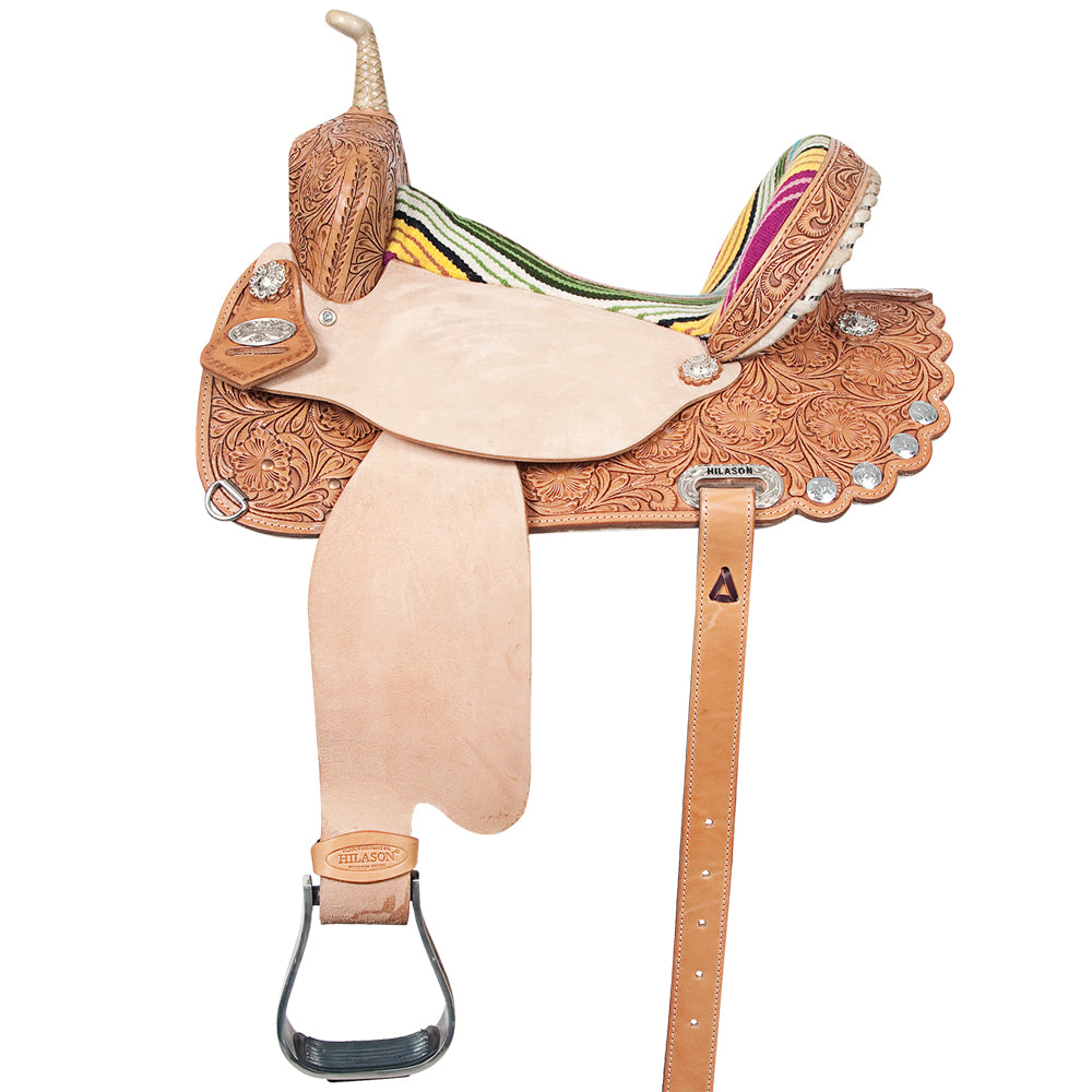 Flex Tree Western Horse Saddle American Leather Trail Barrel By Hilason