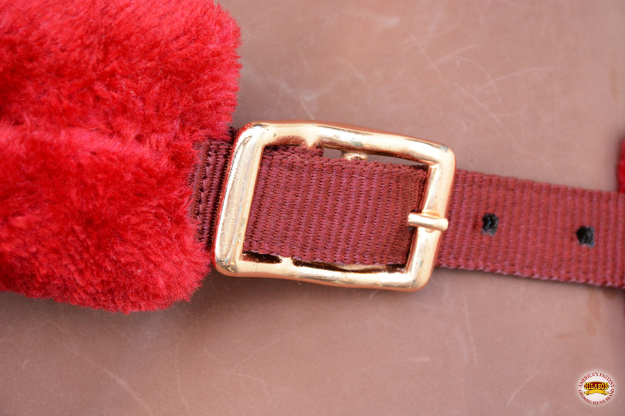 Hilason Comfort Fleece Nylon Horse Halter Maroon