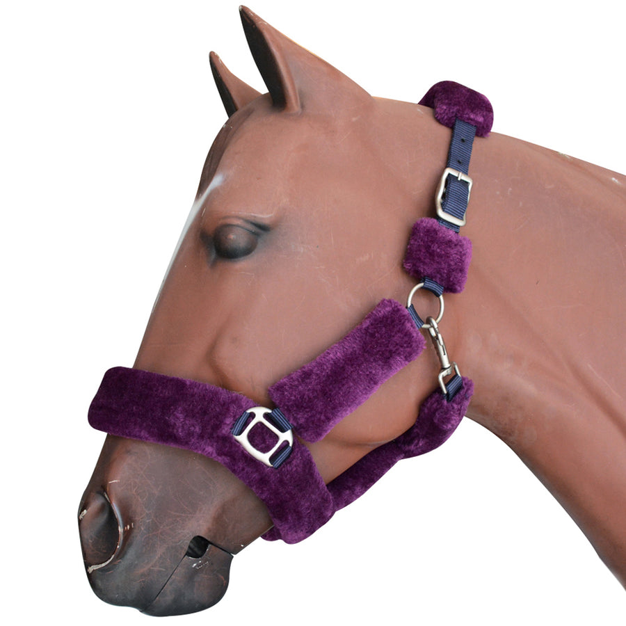 Hilason Comfort Fleece Nylon Horse Halter Mauve