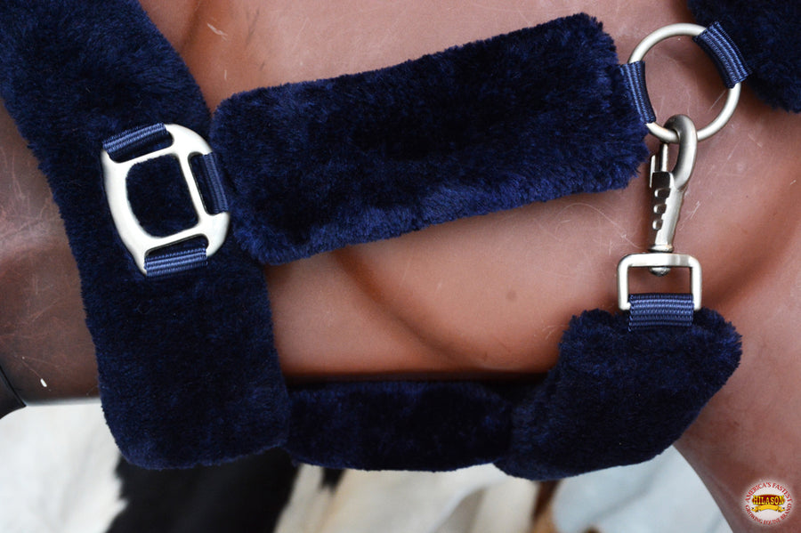 Hilason Comfort Fleece Nylon Horse Halter Navy