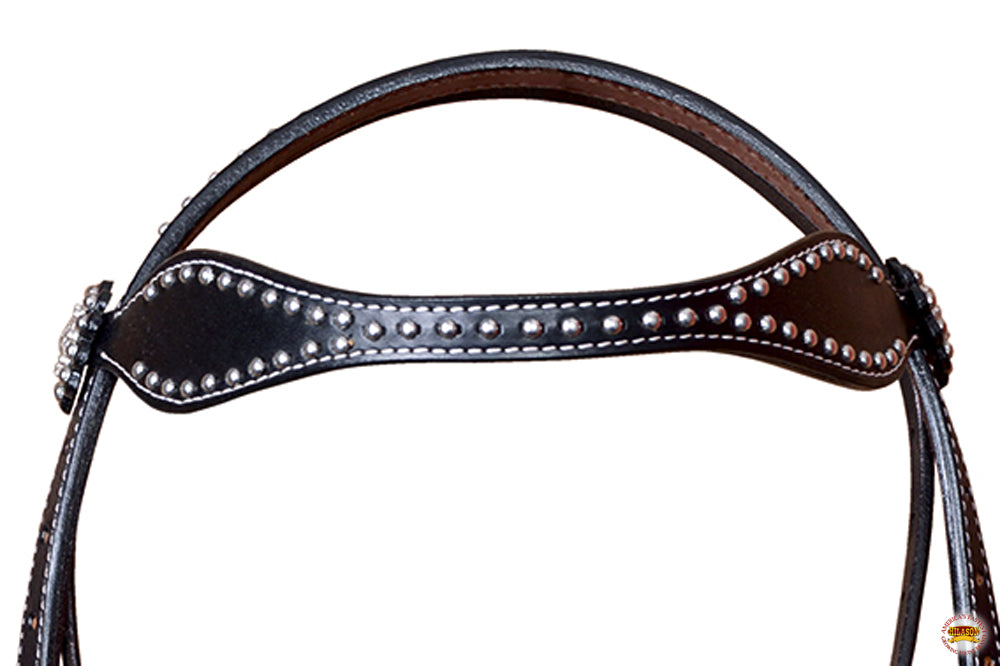 HILASON Western HorseConcho American Leather Headstall
