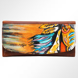 American Darling Wallet Hair on Full Grain Genuine Leather Western Women Bag | Handbag Purse Travel Clutch