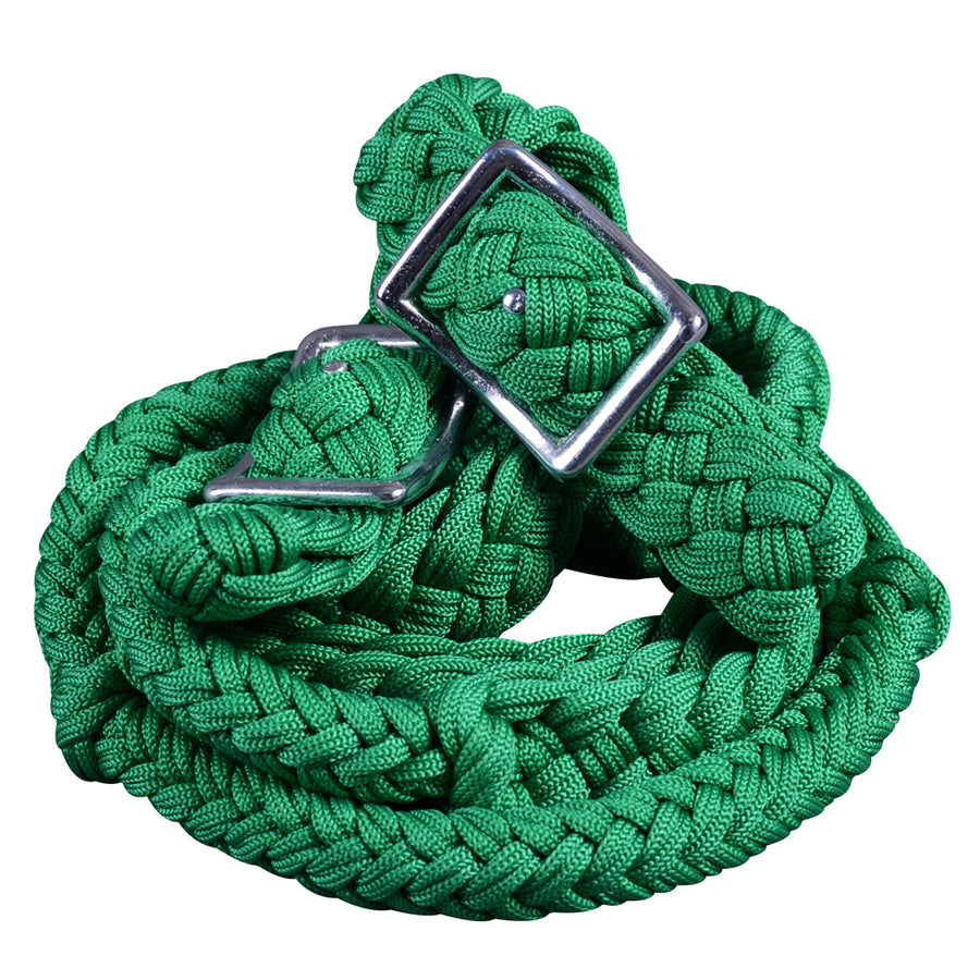1" X 8Ft Hilason Braided Poly Horse Barrel Reins Flat with Easy Grip Knots - Uhorse