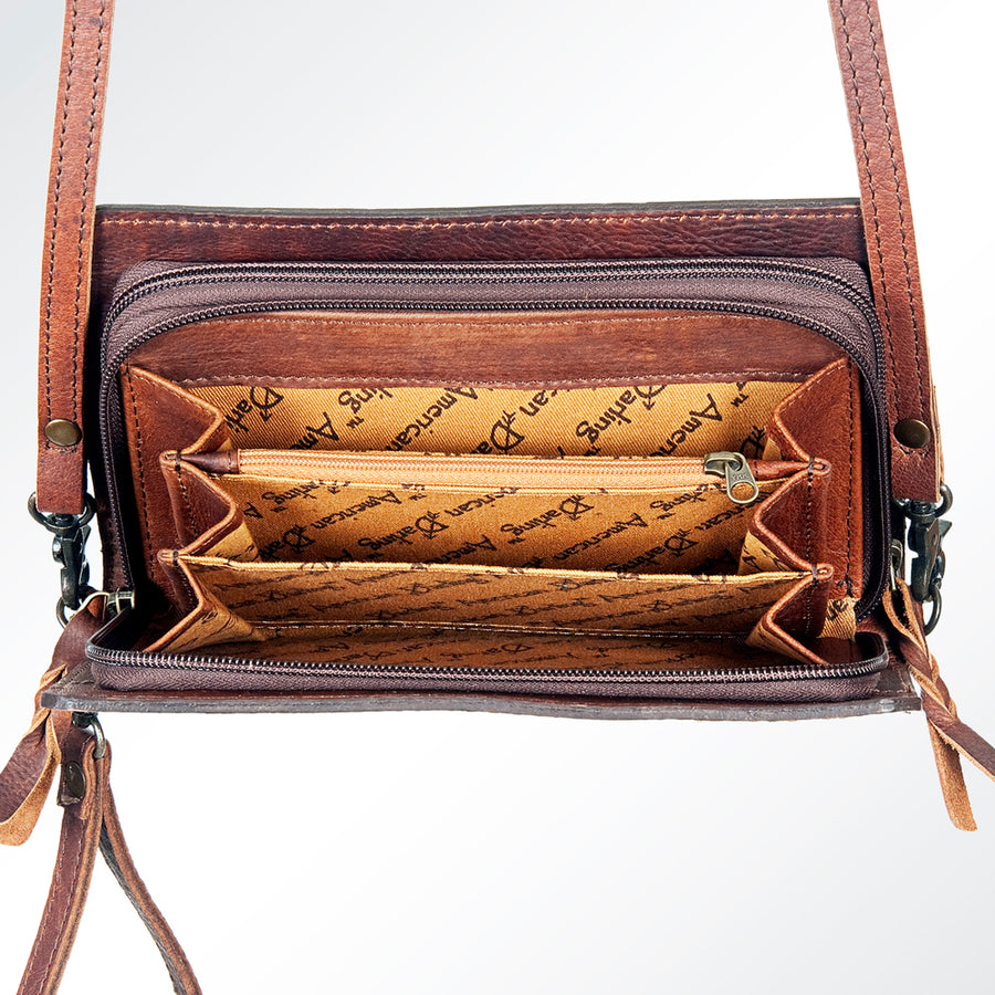 American Darling Organizer Saddle Blanket Genuine Leather Western Women Bag Handbag Purse | for Cute Travel