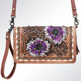 American Darling ORGANISER Upcycled Wool Genuine Leather women bag western handbag purse